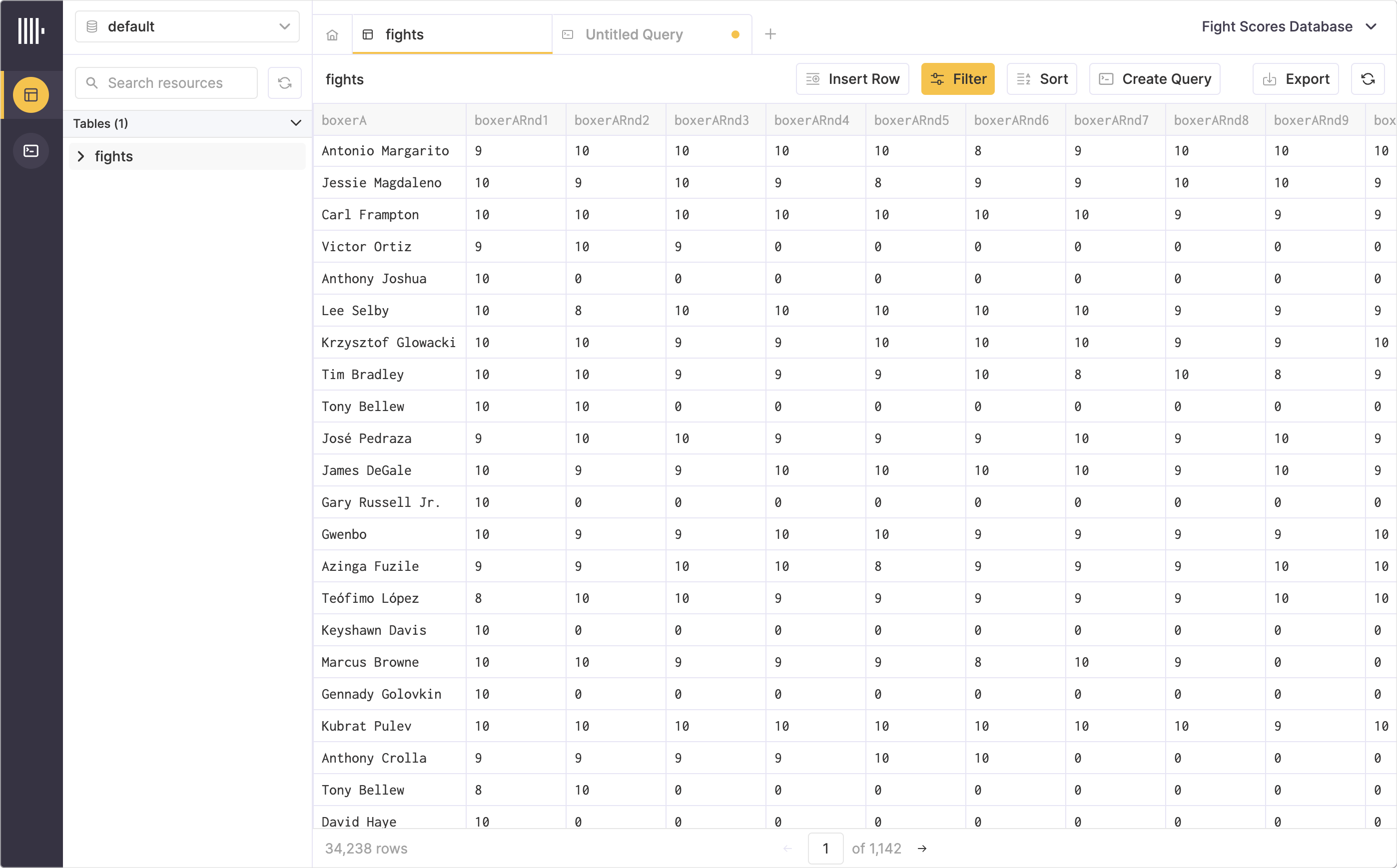 ClickHouse SQL Console